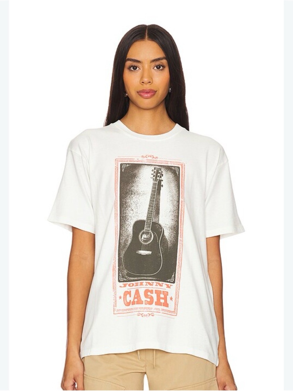 Daydreamer Johnny Cash Graphic Tee - White